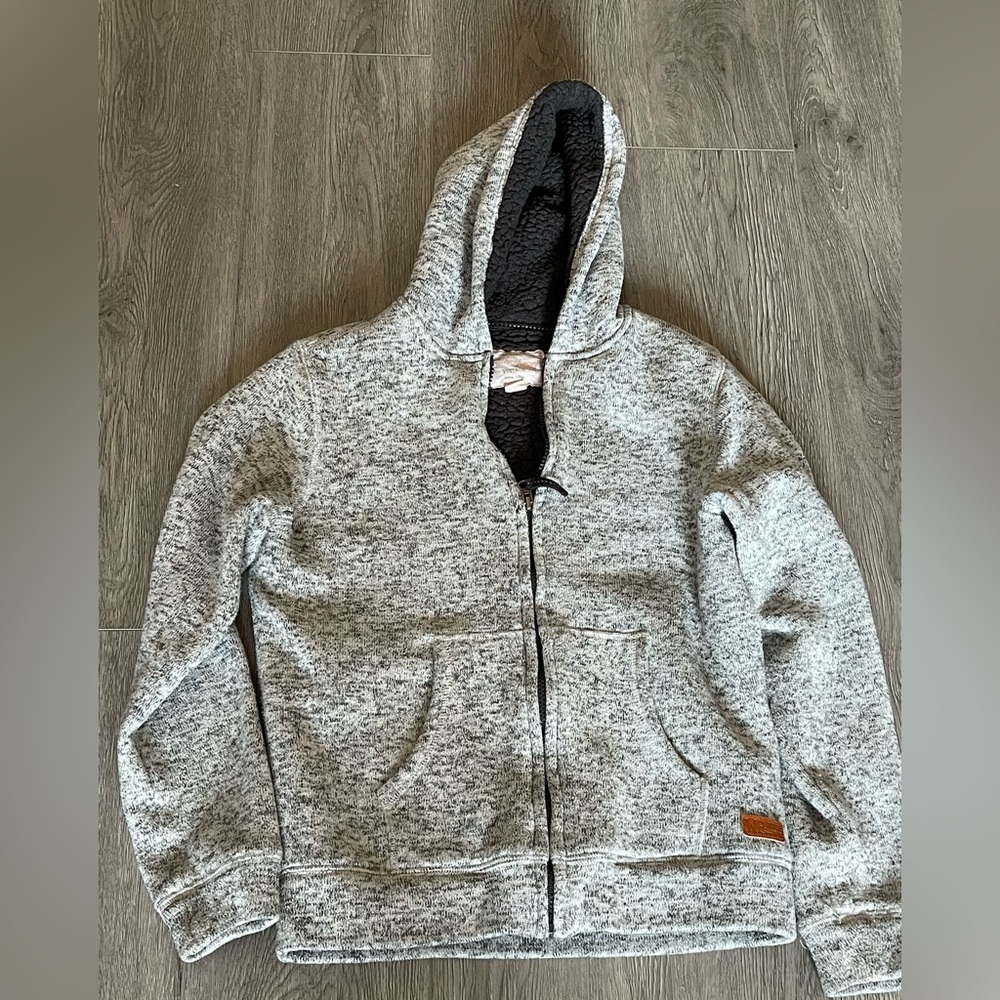 Original Weatherproof vintage Gray Sherpa Lined Jacket -Large
